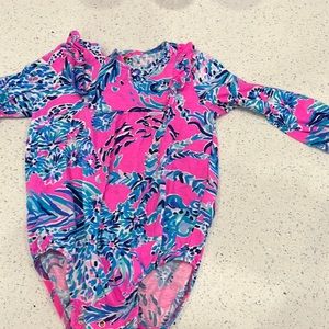Lily Pulitzer 12-18 months pink and blue onesie worn once